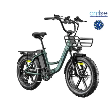Vélo fatbike beige électrique urbain Eletronbike 20" Fat Tire | 48V 13Ah