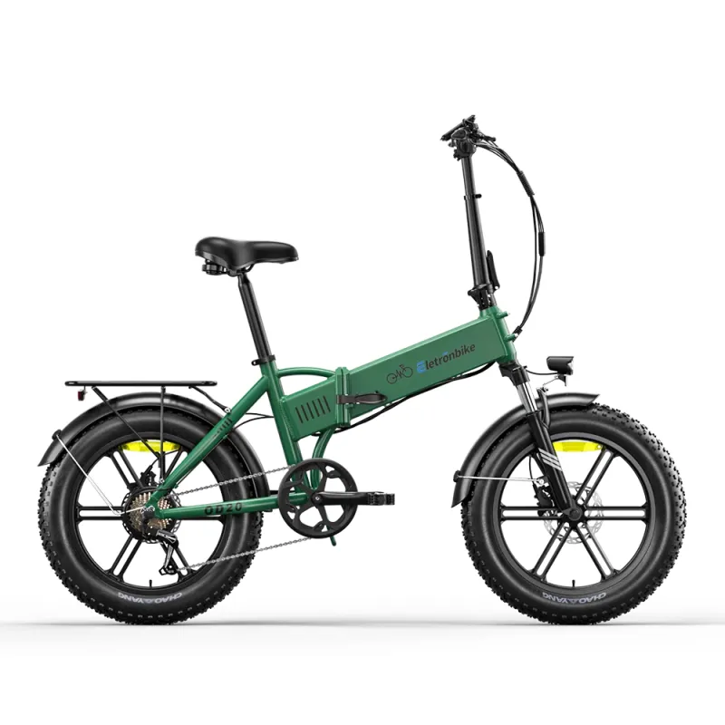 Fat Bike vert électrique pliant Eletronbike OD20 20" | 48V 13Ah & Freins Hydrauliques