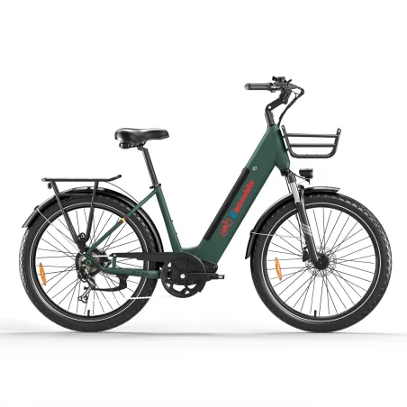 Vélo électrique Eletronbike OC26 Vert 26" | Capteur de couple & 130 km