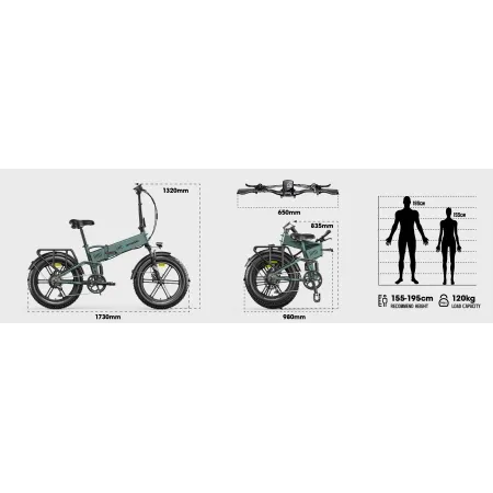 Fat Bike électrique pliant tout suspendu Eletronbike OG20 | 48V 13Ah & Double Amortisseur