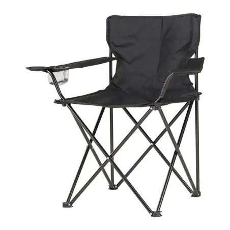 Chaise De Camping Pliante 80x83.5x51cm Couleur Noire - 73793