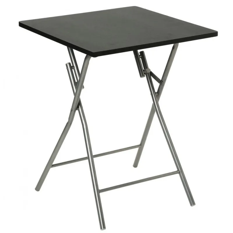 Table Pliante Hespéride Noire 60x60 | Gain de place