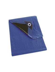 Bache - bleu/noir - ultrarésistant - 3 x 4 m - Equipe Ton camping-car - 5410329672782