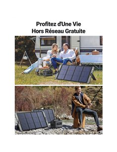 Pack complet station d'énergie 1200 Watts + panneau solaire 200 watts + sacoche - UGREEN - Equipe Ton camping-car -