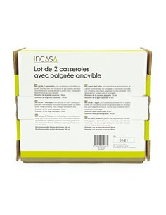 Poêles et casseroles Lot de 2 casseroles - INCASA - Equipe Ton camping-car - 3700628252672