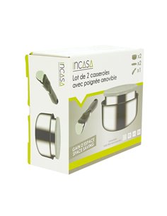 Poêles et casseroles Lot de 2 casseroles - INCASA - Equipe Ton camping-car - 3700628252672