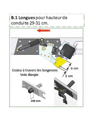 entretoises métalliques pour suspension châssis x250 pour référence 030305 longues - dunlop -  - DUNLOP - 30360