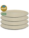 lot de 4 assiettes plates club coloris beige - koziol - 4002942550731 - Koziol - 83774