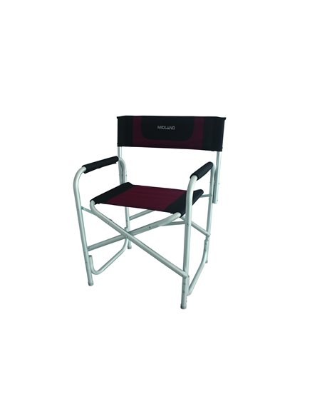 Fauteuil Director Noir/Rouge - MIDLAND - Equipe Ton camping-car