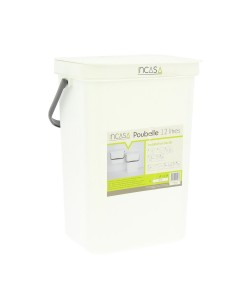 poubelle à suspendre 12 litres blanche - incasa - 3700628229483 - INCASA - 87079