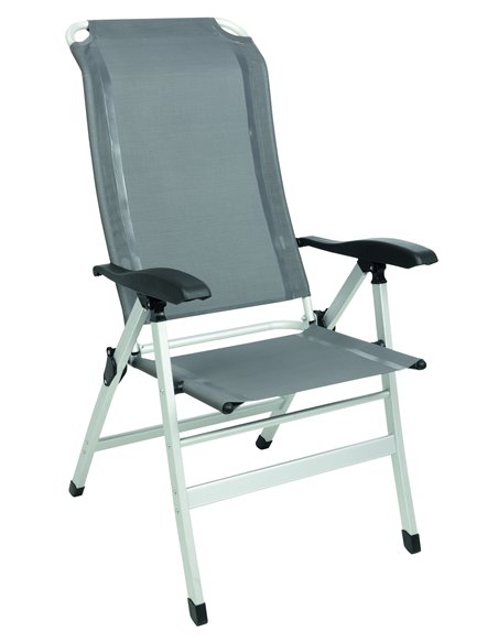 Fauteuil aluminium Confort Maxi Gris anthracite - MIDLAND - Equipe Ton camping-car - 3700628245988