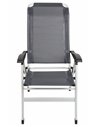 Fauteuil aluminium Confort Maxi Gris navy - MIDLAND - Equipe Ton camping-car - 3700628245971