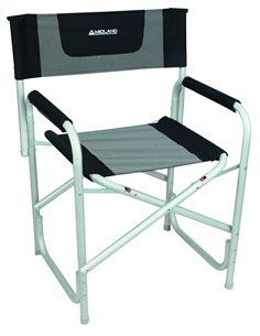 Fauteuil Director Noir / Chiné - MIDLAND - Equipe Ton camping-car - 3700628225874