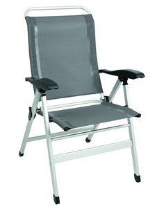 Fauteuil aluminium Confort Gris anthracite - MIDLAND - Equipe Ton camping-car - 3700628246008