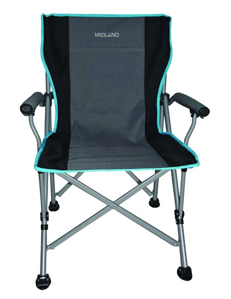 Chaise Easylife Gris/bleu - MIDLAND - Equipe Ton camping-car