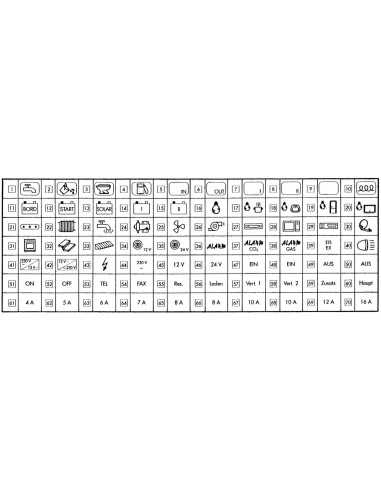 pictogrammes adhésifs pour panneaux électriques - votronic - 4250683601438 - Votronic - 490119