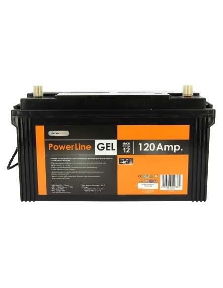 batterie auxiliaire power line gel 120 ampères - inovtech - 3700628254553 - Inovtech - 496266