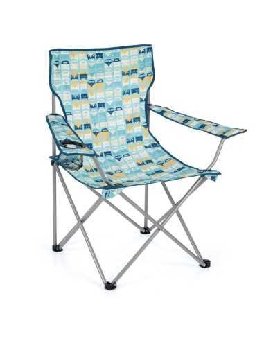 chaise de camping pliable - multibus/bleu - vw collection - 4015704291261 - VW Collection - 697063