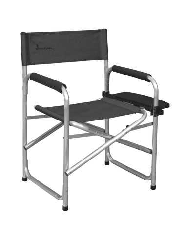 fauteuil metteur en scène avec tablette gris foncé - isabella - 5705886834156 - Isabella - 697112