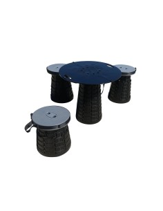 pack mini max : 4 tabourets + 1 plateau - mini max stool -  - Mini Max stool - 697116