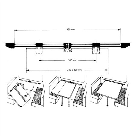 coulisse de table - Générique -