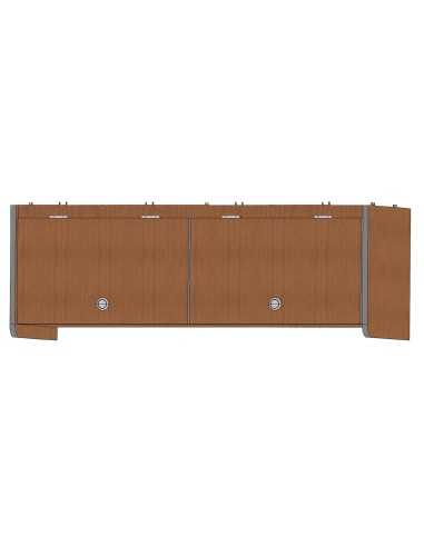 placard de pavillon 100cm 2 portes en bois stratifié uni 2 faces - conversion van -  - Conversion Van - 996667U