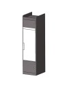 colonne frigo 2 portes + rangement superieur pour réfrigérateur à compression t1090/t2090 en bois brut - conversion van -  - Con