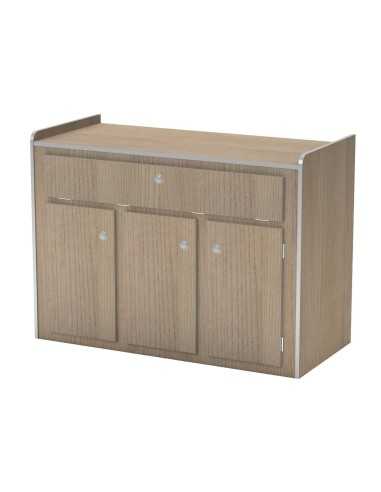 meuble cuisine 110cm 4 portes en bois bois stratifié cérusé 2 faces - conversion van -  - Conversion Van - 996722C