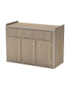 meuble cuisine 110cm 4 portes en bois bois stratifié cérusé 2 faces - conversion van -  - Conversion Van - 996722C