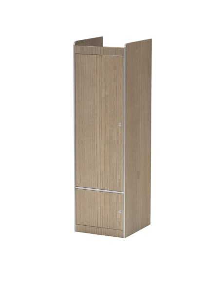 penderie haute 3 portes + rangement superieur en bois cérusé 2 faces - conversion van -  - Conversion Van - 996738C