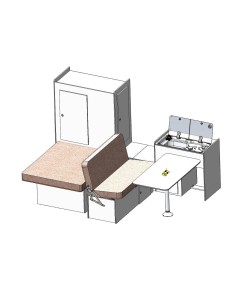 kit sydney générique fourgon l2 en bois stratifié cérusé 2 faces - conversion van -  - Conversion Van - 996742C