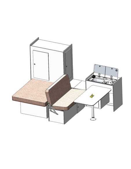 kit sydney générique fourgon l1 en bois stratifié uni 2 faces - conversion van -  - Conversion Van - 996743U