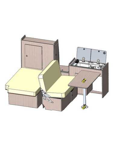 kit sydney en bois stratifié uni l1 - conversion van -  - Conversion Van - 996751FCU