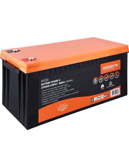 Batterie Lithium 280Ah POWER + ANTARION Bluetooth - Antarion - Equipe Ton camping-car