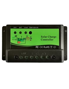 Régulateur de charge solaire PWM 12V/24V 10A - Equipe Ton camping-car -