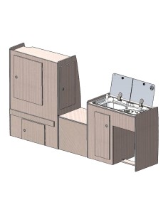 kit sydney partie gauche en bois brut - conversion van -  - Conversion Van - 996750T6B