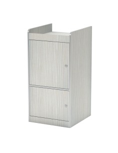 penderie basse 2 portes + rangement superieur en bois cérusé 2 faces - conversion van -  - Conversion Van - 996737C