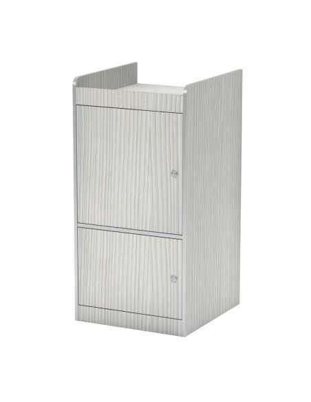 penderie basse 2 portes + rangement superieur en bois cérusé 2 faces - conversion van -  - Conversion Van - 996737C