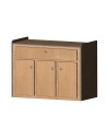 meuble cuisine 110cm 4 portes en bois brut - conversion van -  - Conversion Van - 996722B