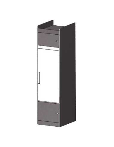 colonne frigo 2 portes rangt sup réfrigérateur à compression t1090/2090 bois stratifié cérusé 2 faces - conversion van -  - Conv