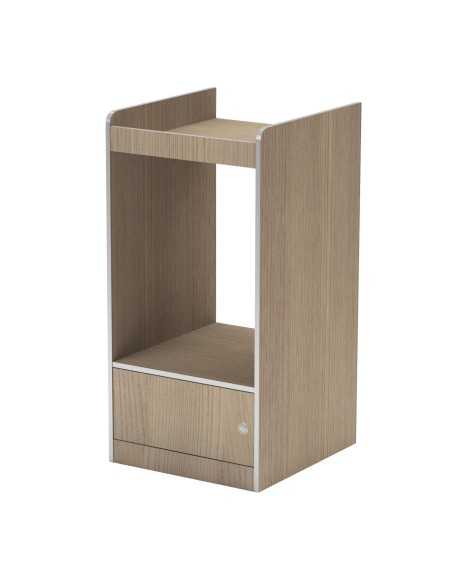 colonne frigo 1 porte rangt sup pour réfrigérateur trimixte 60l rm5310 bois stratifié cérusé 2 faces - conversion van -  - Conve