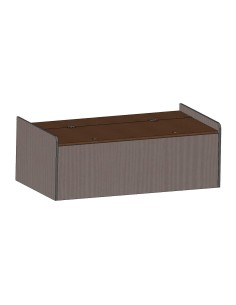 banquette coffre 120cm sans dossier en bois stratifié cérusé 2 faces - conversion van -  - Conversion Van - 996688C