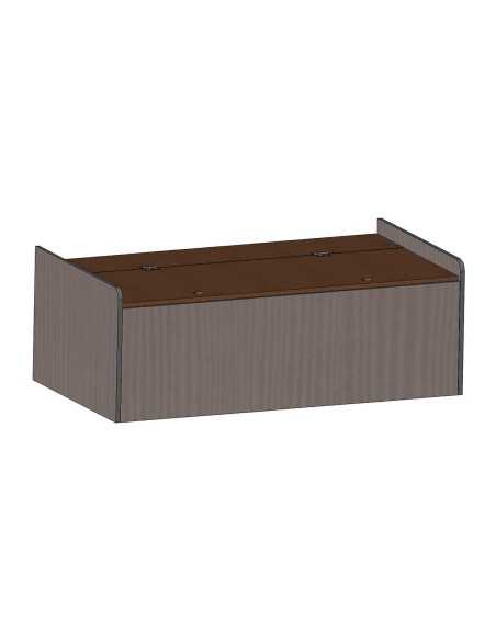 banquette coffre 120cm sans dossier en bois stratifié cérusé 2 faces - conversion van -  - Conversion Van - 996688C