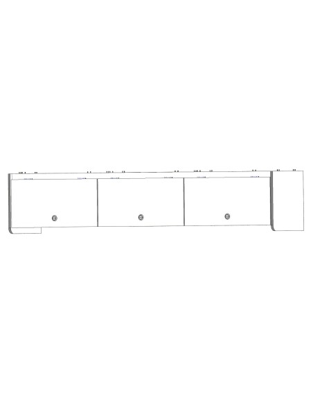 placard de pavillon 180cm 3 portes en bois stratifié cérusé 2 faces - conversion van -  - Conversion Van - 996671C