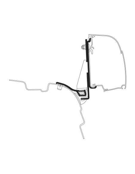 adaptateur omnistor 4200 vw t5/t6 minivan reimo multi rail swb - thule - 5415182066365 - Thule - 730410