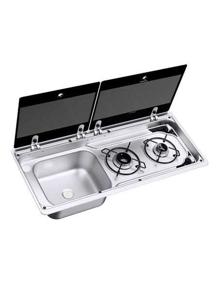 plan de cuisson compact 2 feux evier à gauche - dometic - 4015704284973 - Dometic - 122900