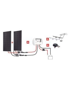 Kit Nautisme 2x300w - 12v Panneau Monocristallin- Mppt Support Portique - KIT NAUTISME 600W 12v - UNITECK -