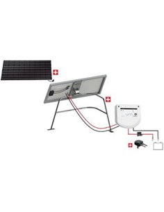 Kit Nautisme 80w - 12v Panneau Monocristallin - Mppt  Support Balcon - KIT NAUTISME 80W  12V - U - UNITECK -