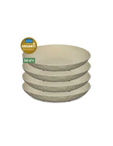 lot de 4 assiettes creuses club coloris beige - koziol - 4002942550755 - Koziol - 83775