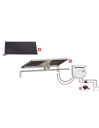 Kit Nautisme 150w - 12v  Panneau Monocristallin - Mppt Support Portique Inclinable - UNITECK - Equipe Ton camping-car